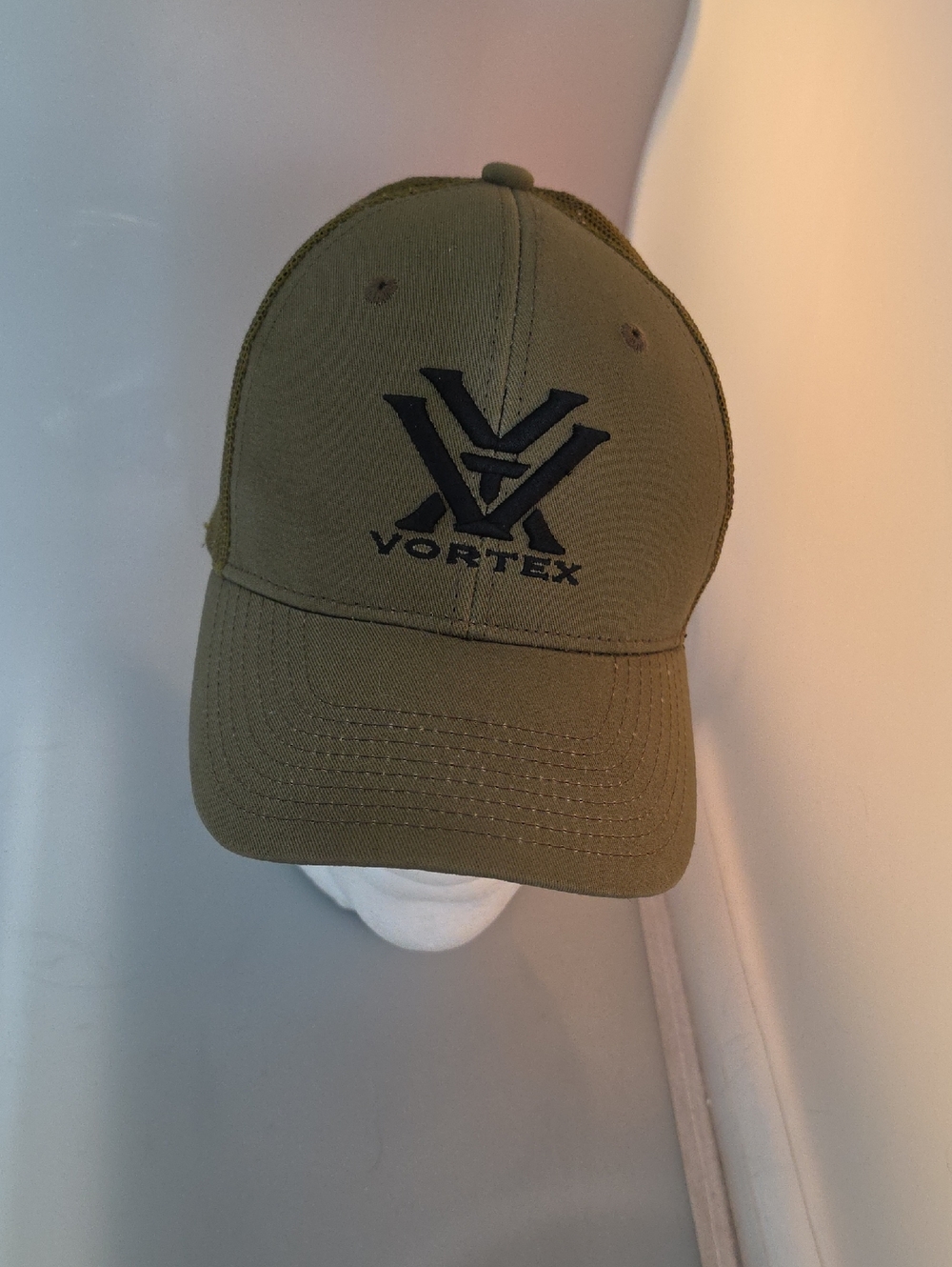 VORTEX Olive Green Mesh Trucker Hat